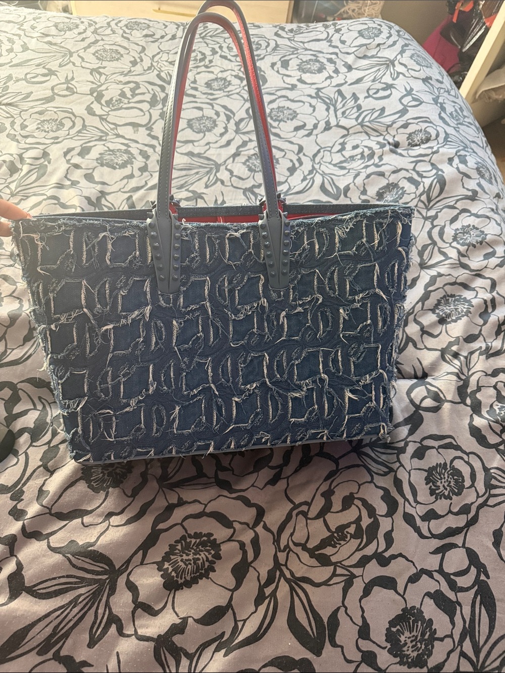 Women’s Blue Denim Tote Christian louboutin